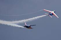 France - Air Force - Patrouille de France, E114-E117, Dassault/Dornier, Alpha Jet E, 02.08.2009, BSL, Basel, Switzerland

