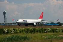 Northwest Airlines N851NW am 1. Juni 2009 beim Start vom Flughafen Schiphol.
