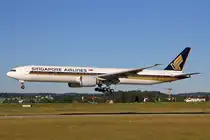 Singapore Airlines, 9V-SWH, Boeing 777-312ER, msn: 34573/615, 29.Mai 2020, ZRH Zürich, Switzerland.