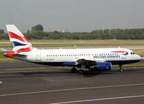 British Airways, G-EUOF, Airbus A 319-100, 2009.09.09, DUS, Dsseldorf, Germany