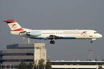 Austrian Arrows, OE-LVK, Fokker, F-100, 19.09.2009, AMS, Amsterdam, Niederlande 

