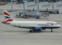 British Airways, G-EUPX, Airbus A 319-100, 2009.06.27, MUC, Mnchen, Germany