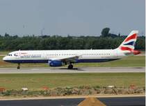 British Airways, G-EUXJ, Airbus A 321-200, 2008.07.15, DUS, Dsseldorf, Germany