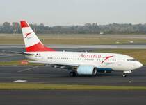 Austrian, OE-LNM, Boeing 737-600 (Albert Einstein), 2009.10.24, DUS, Dsseldorf, Germany
