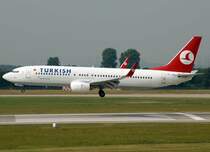 Turkish Airlines, TC-JFU, Boeing 737-800 wl (Elazig), 2009.09.09, DUS, Dsseldorf, Germany