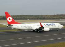 Turkish Airlines, TC-JGJ, Boeing 737-800 wl (Aydin), 2009.10.24, DUS, Dsseldorf, Germany