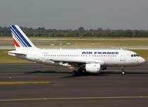 Air France, F-GRHU, Airbus A 319-100, 2009.09.09, DUS, Dsseldorf, Germany