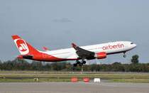 A 330-223 D-ALPE - Air Berlin - beim Start in Dsseldorf 09.10.2009