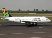 Afriqiyah Airways, 5A-OND, Airbus A 319-100, 2009.09.09, DUS, D�sseldorf, Germany