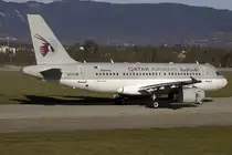 Qatar Airways, A7-CJB, Airbus, A319-133LR, 25.11.2009, GVA, Geneve, Switzerland

