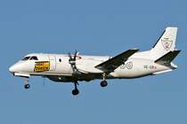 Robin Hood Aviation, Saab SF-340A auf dem tglichen Flug von Graz nach Zrich  (13.7.2007)