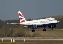 British Airways, A 319-131, G-EUPK, BER, 08.03.2024
