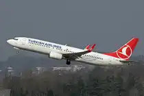 Turkish Airlines, TC-JHV, Boeing B737-8F2, msn: 40992/4778,  Keban , 09.März 2024, GVA Genève, Switzerland.