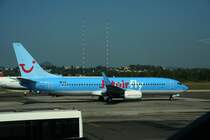 Jetairfly B 737-8K5 OO-JBG am 20.07.2010 auf dem Flughafen Korfu