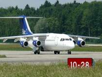 Blue1 BAe OH-SAO kurz vor dem Abheben auf der Rwy 10 Airport Z�rich