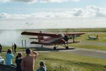 die AN 2 auf Norderney
Rauchschwarten beim anlassen der Motoren vor Start zum ersten Inselrundflug.