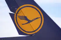 Das Lufthansa Cargo-Logo auf dem Seitenruder einer MD-11F (Baden-Airpark, 26.08.10)