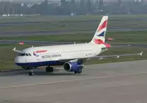 British Airways A 319-131 G-EUPZ bei der Ankunft in Berlin-Tegel am 09.10.2010