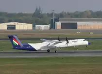 Malev De Havilland Canada DHC-8-402Q HA-LQC beim Start in Berlin-Tegel am 09.10.2010
