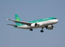 Aer Lingus A 320-214 EI-DVE kurz vor der Landung in Berlin-Sch�nefeld am 22.04.2011