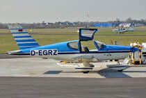 Socata TB 10 Tobago D-EGRZ an der Tankstelle auf dem Flugplatz Bonn-Hangelar - 23.03.2011