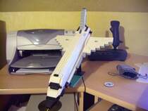 Mein Space Shuttle selbst geplant und gebaut. Frontansicht.