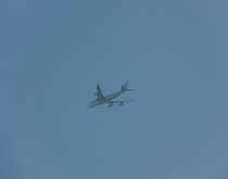 Eine Boeing 747 der Cargolux �berflog am 24.02.08 gegen 17.30 Uhr die Ortschaft Michelau (Luxemburg).