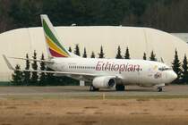 Ethiopian 737 ET-ALQ - Staatsbesuch - in Berlin TXL Nord abgestellt - 19.03.2008