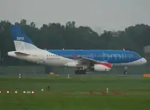 BMI A 319-131 G-DBCJ kurz vor dem Start in Berlin-Tegel am 13.08.2011