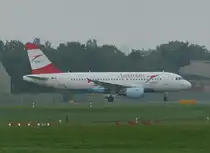 Austrian A 319-112 OE-LDC kurz vor dem Start in Berlin-Tegel am 13.08.2011