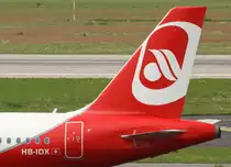 Air Berlin (Belair), HB-IOX, Airbus A 319-100 (Seitenleitwerk/Tail), 28.07.2011, DUS-EDDL, Dsseldorf, Germany
