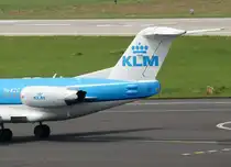 KLM cityhopper, PH-KZG, Fokker 70 (Seitenleitwerk/Tail), 28.07.2011, DUS-EDDL, Dsseldorf, Germany