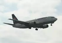 Lufthansa B 737-330 D-ABEB  Xanten  kurz vor der Landung in Berlin-Tegel am 13.08.2011