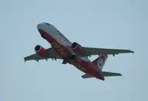 Air Berlin A 319-112 D-ABGS kurz nach dem Start in Berlin-Tegel am 26.08.2011