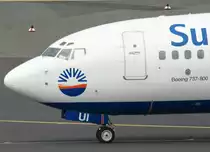 SunExpress, TC-SUI, Boeing 737-800 wl (Bug/Nose ~ neue SE-Lackierung), 28.07.2011, DUS-EDDL, Dsseldorf, Germany