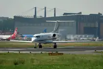 Privater Gulfstream III N456AL nach der Landung in Berlin-Tegel am 26.08.2011