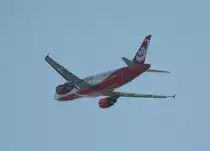 Air Berlin A 319-112 D-ABGN kurz nach dem Start in Berlin-Tegel am 26.08.2011