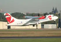 CSA ATR-42-500 OK-KFM beim Start in Berlin-Tegel am 01.10.2011