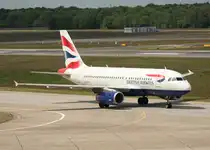 British Airways A 319-131 G-EUPH bei der Ankunft in Berlin-Tegel am 17.05.2012