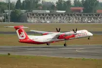Air Berlin De Havilland Canada DHC-8-402Q D-ABQE beim Start in Berlin-Tegel am 22.05.2012