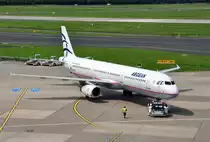 A 321-232 der Aegean SX-DVO beim pushback in DUS - 24.07.2012