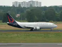 Brussels Airlines B 737-36N OO-VEN nach der Landung in Berlin-Tegel am 03.07.2012