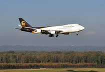 B 747-44AF N576UP kurz vor`m Aufsetzen in Kln-Bonn - 28.10.2012