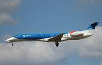 BMI Regional Embraer ERJ-145EP G-RJXG bei der Landuhng in Frankfurt am Main am 16.08.2012
