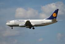 Lufthansa B 737-330 D-ABXS  Sindelfingen  bei der Landung in Frankfurt am Main am 16.08.2012