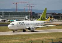 Air Baltic B 737-53S YL-BBE am 16.08.2012 auf dem Flughafen Frankfurt am Main