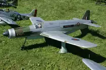 ohne, Dornier  Do 335   ~  Ameisenb�r , 40-Jahre Jubil�ums-Airmeeting des DMFV (Deutscher Modellflieger Verband) auf dem Flugplatz der Fa.  GROB AIRCRAFT  am 07.07.2012 