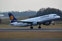 Lufthansa Airbus A320-200 D-AIPX Mannheim beim Start in Hamburg Fuhlsb�ttel am 27.02.13