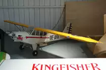 OE-AFK, Piper  PA-18-105 Super CuB  (The Flying Red Bulls), 40-Jahre Jubil�ums-Airmeeting des DMFV (Deutscher Modellflieger Verband) auf dem Flugplatz der Fa.  GROB AIRCRAFT  am 07.07.20