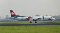 HB-IZJ Darwin Airline Saab 2000 in Amsterdam am 16.10.2013.